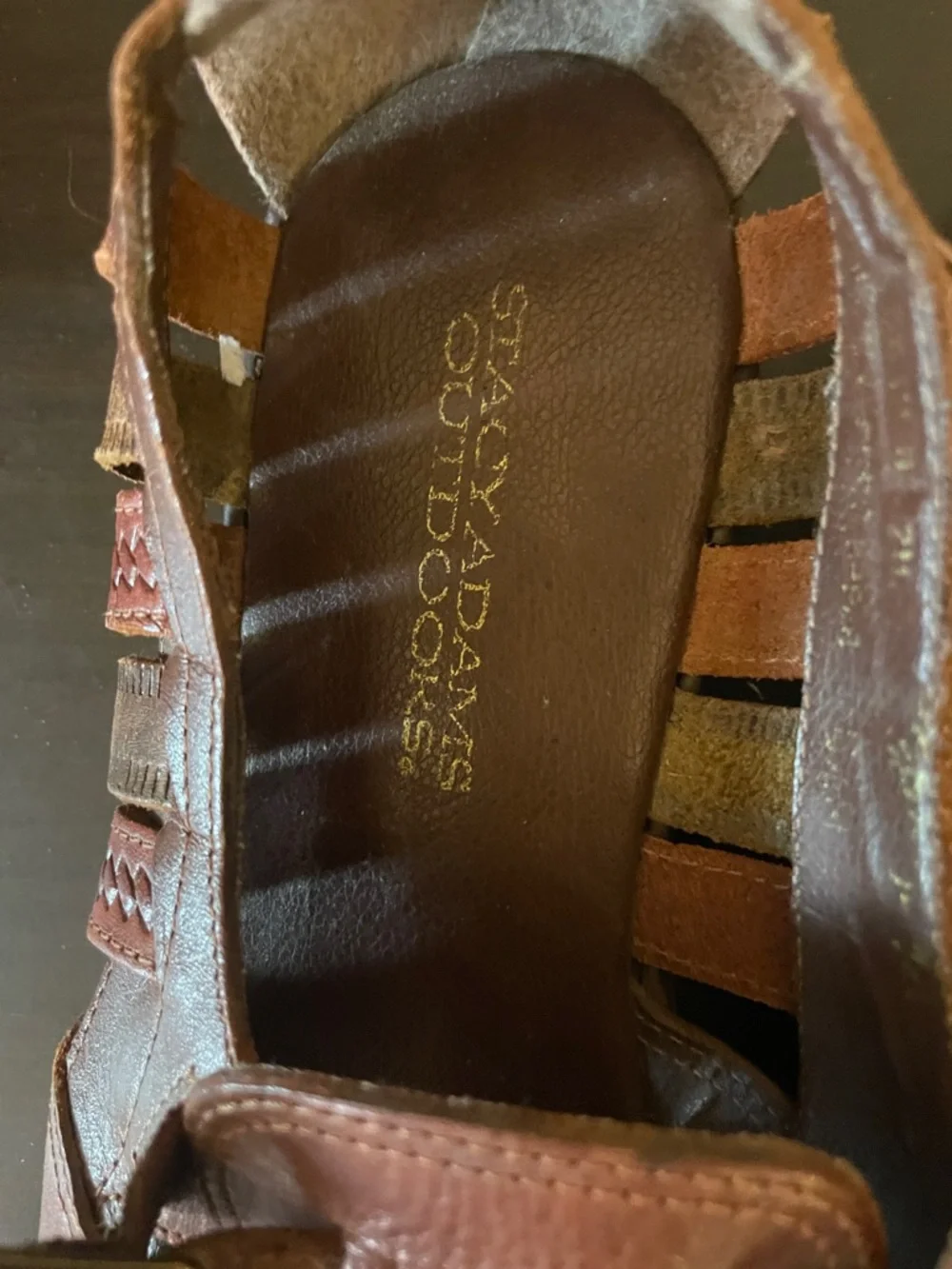 Stacy Adam’s Outdoor Brown Woven Leather Fisherman Sandals Size 8.5